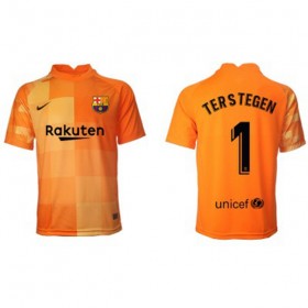 FC Barcelona Fodboldtrøjer Målmand Ter Stegen 1 Hjemmebanesæt 2021/22 Kort ærmer